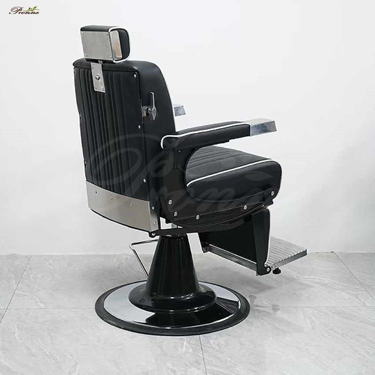 Vintage Black&gold All Purpose Hydraulic Recline swivel Barber Chair For Barber Shop