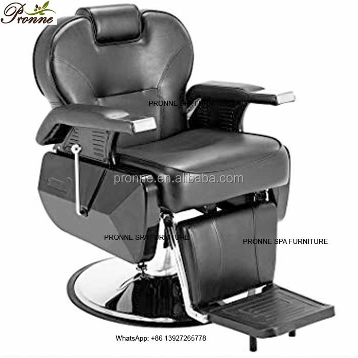 Vintage Black&gold All Purpose Hydraulic Recline swivel Barber Chair For Barber Shop