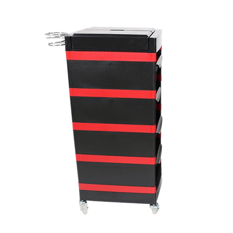 Wholesale White 5 Tier Salon Trolley Cart Stylists Real Personal Assistant Black Deluxe plastic beauty salon trolley