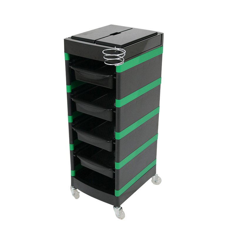 Wholesale White 5 Tier Salon Trolley Cart Stylists Real Personal Assistant Black Deluxe plastic beauty salon trolley