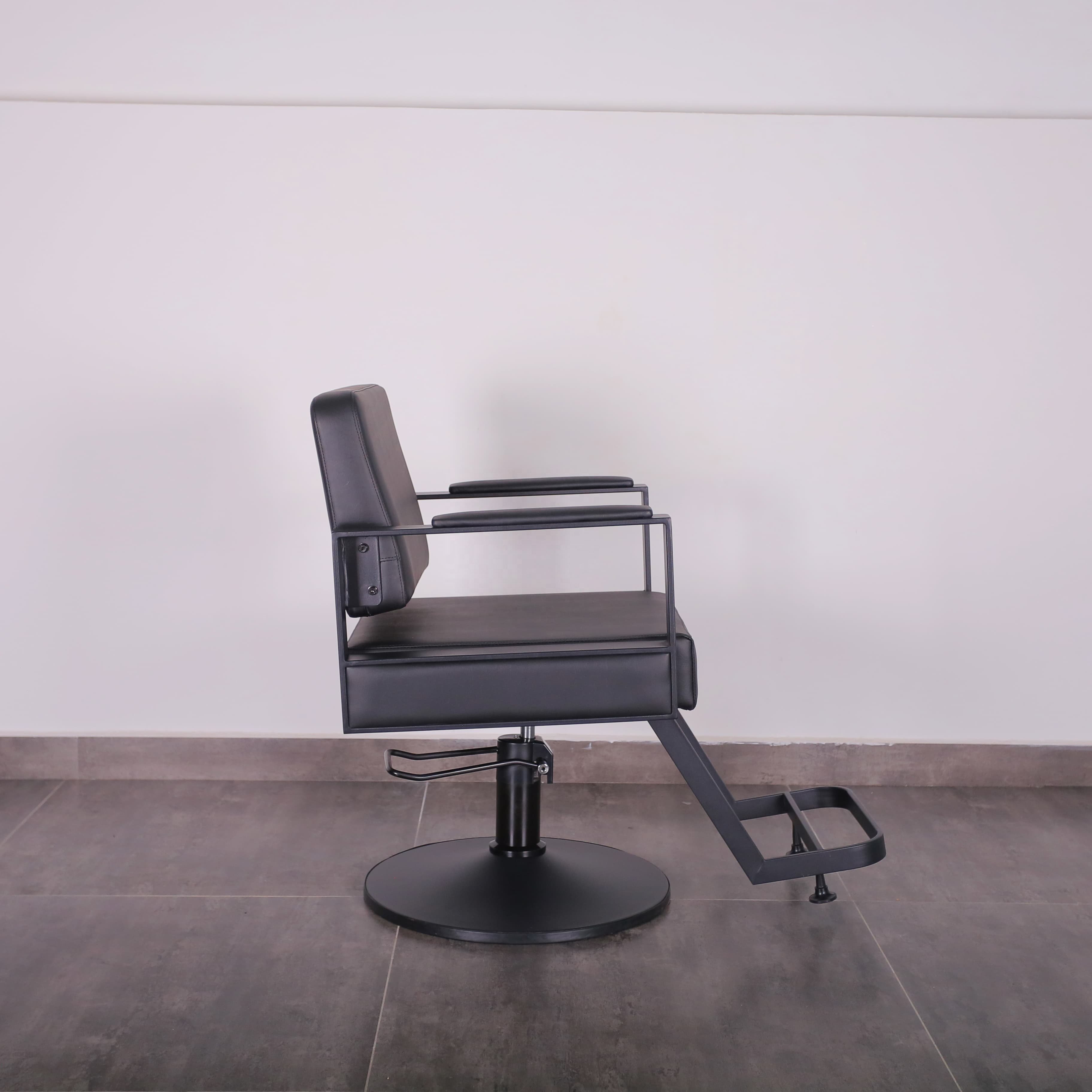 Factory Barber Supplies Furniture Salon Equipment Hair Styling Chair Barbershop Whole Set Black Salon Barber Hair Chair