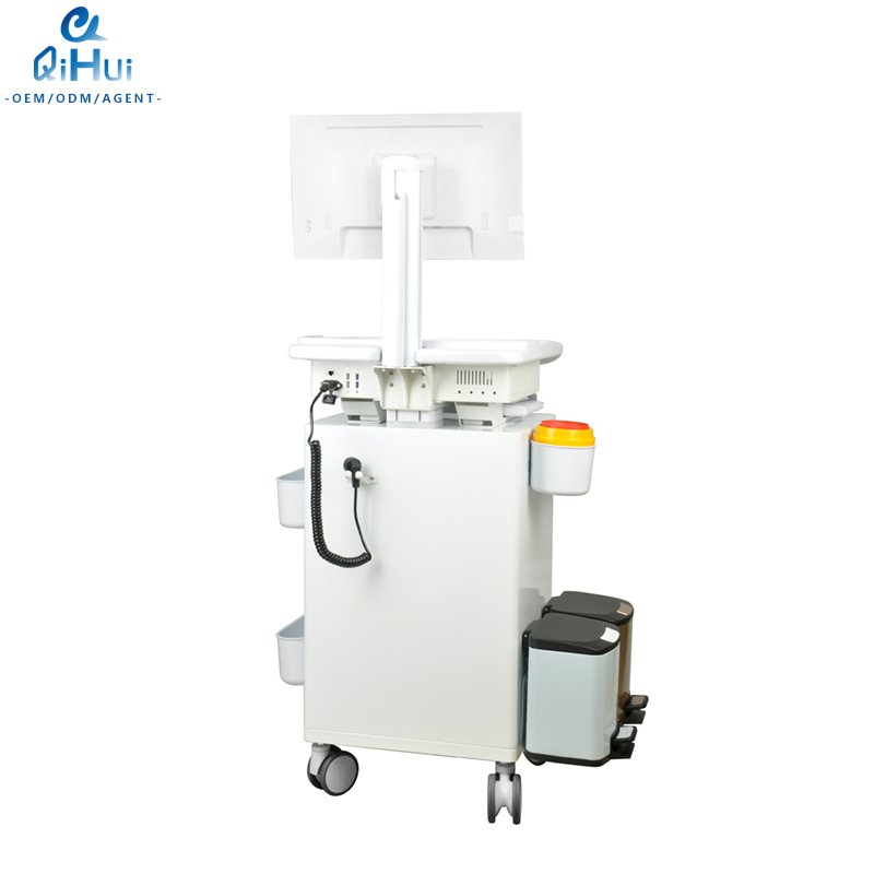 27 inch touch All in one pc Hospital Nurse Full-Featured Monitor Cart with Keyboard Tray Laboratory Dental Clinic