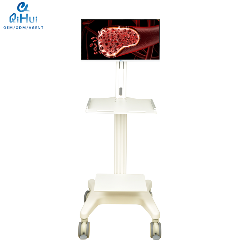 27 inch touch All in one pc Hospital Nurse Full-Featured Monitor Cart with Keyboard Tray Laboratory Dental Clinic