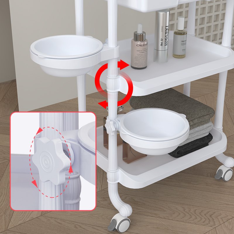Wholesale Beauty Center Tools Multi-function Storage Large Capacity Storage Stable Support 360 Rotation ABS Beauty Spa Trolley
