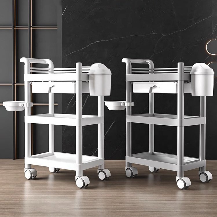 Beauty salon furniture used nail Storage Cart multifunction hair salon trolley