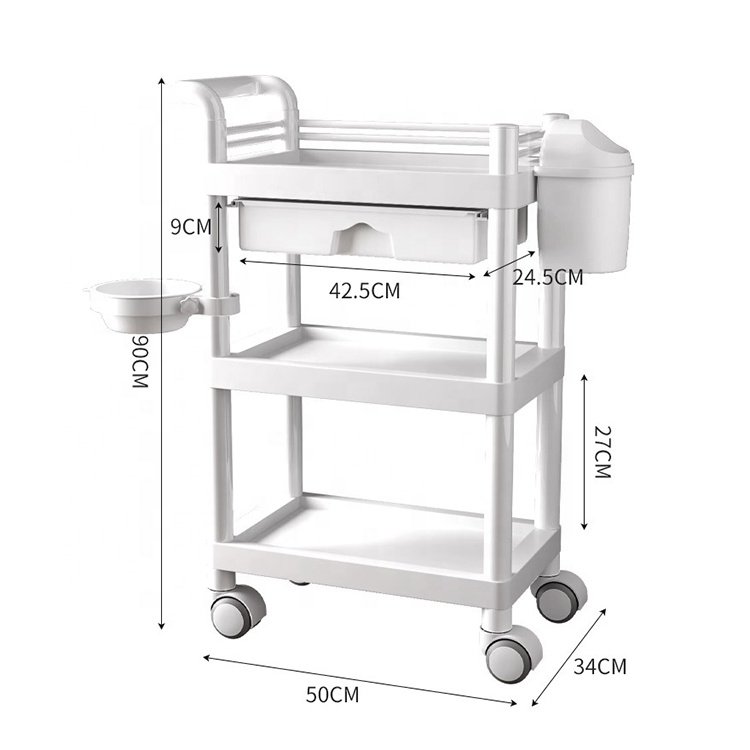 Beauty salon furniture used nail Storage Cart multifunction hair salon trolley