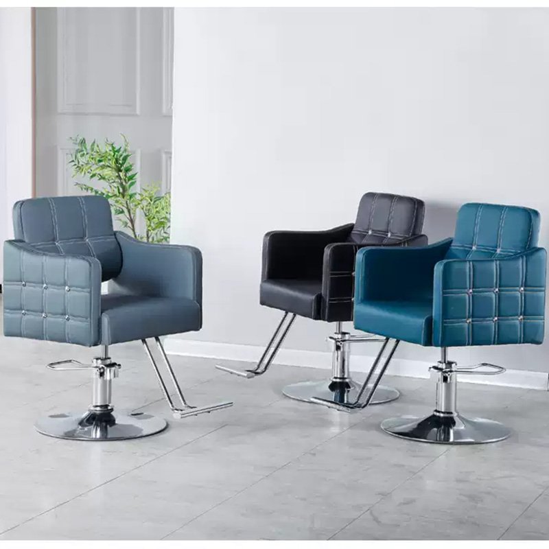 Cheap Vintage Fashion Style Wood Board Leather Multi Color Barber Chair Salon Room Bedroom Beauty Hair Cutting