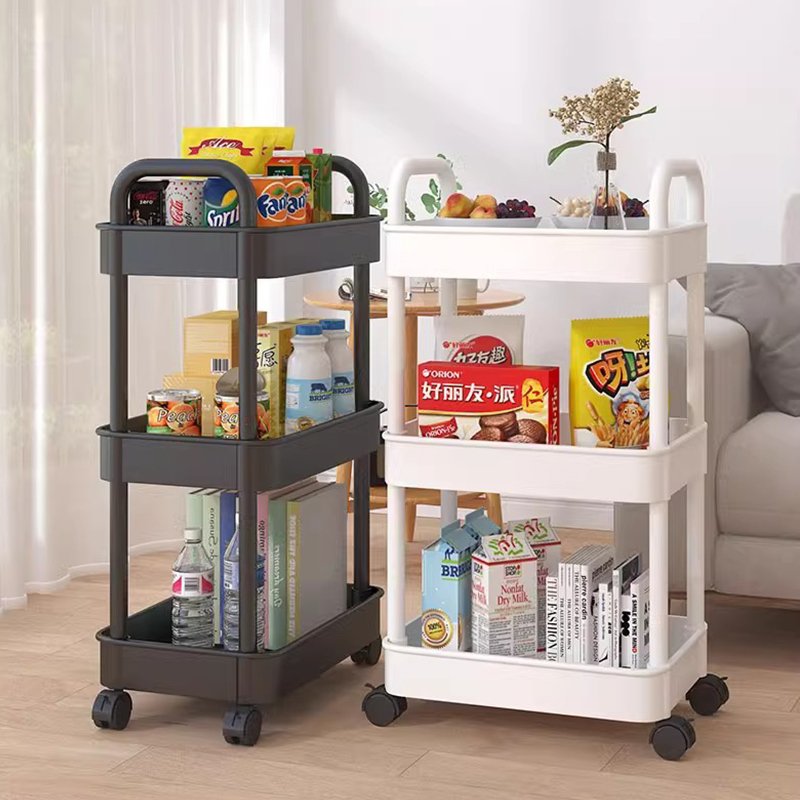 3 4 Layer Outdoor Kitchen Metallic Shelf Fruit Cast Iron Vegetable Storage Toy Serving Trolley Kitchen Set Cart Rack With Wheels