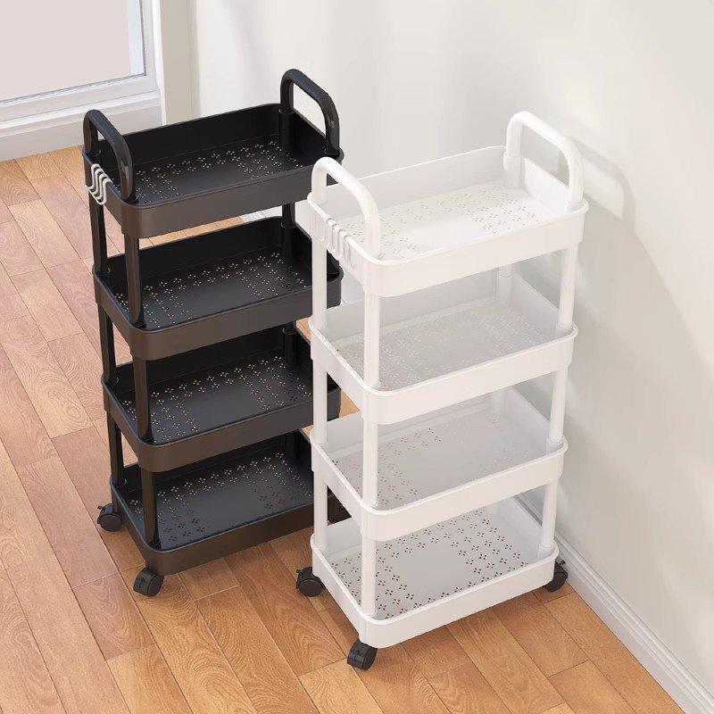 3 4 Layer Outdoor Kitchen Metallic Shelf Fruit Cast Iron Vegetable Storage Toy Serving Trolley Kitchen Set Cart Rack With Wheels