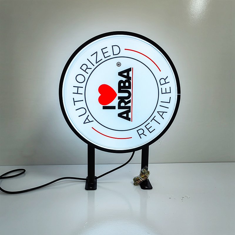 Factory Customizable Outdoor Circular LED Lightbox Acrylic Advertising Board with Aluminum Frame for Store Signa