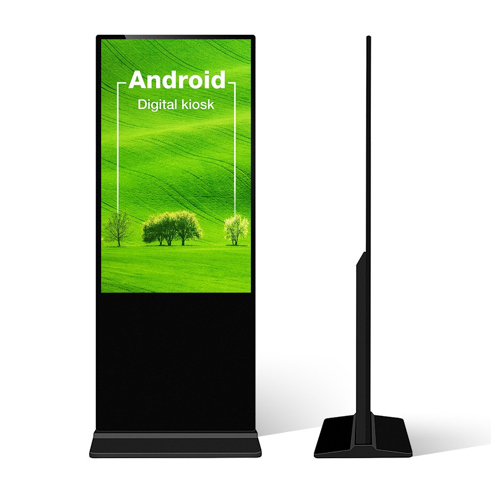 55 Inch Indoor Digital Kiosk 4K Advertising Display Screen Information Kiosk LCD Digital Signage Interactive Totem Touch Screen
