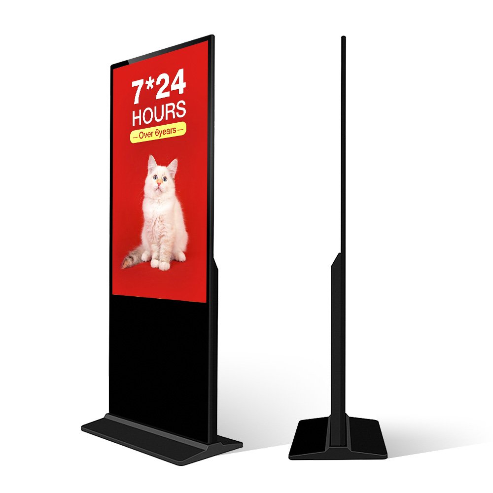 55 Inch Indoor Digital Kiosk 4K Advertising Display Screen Information Kiosk LCD Digital Signage Interactive Totem Touch Screen