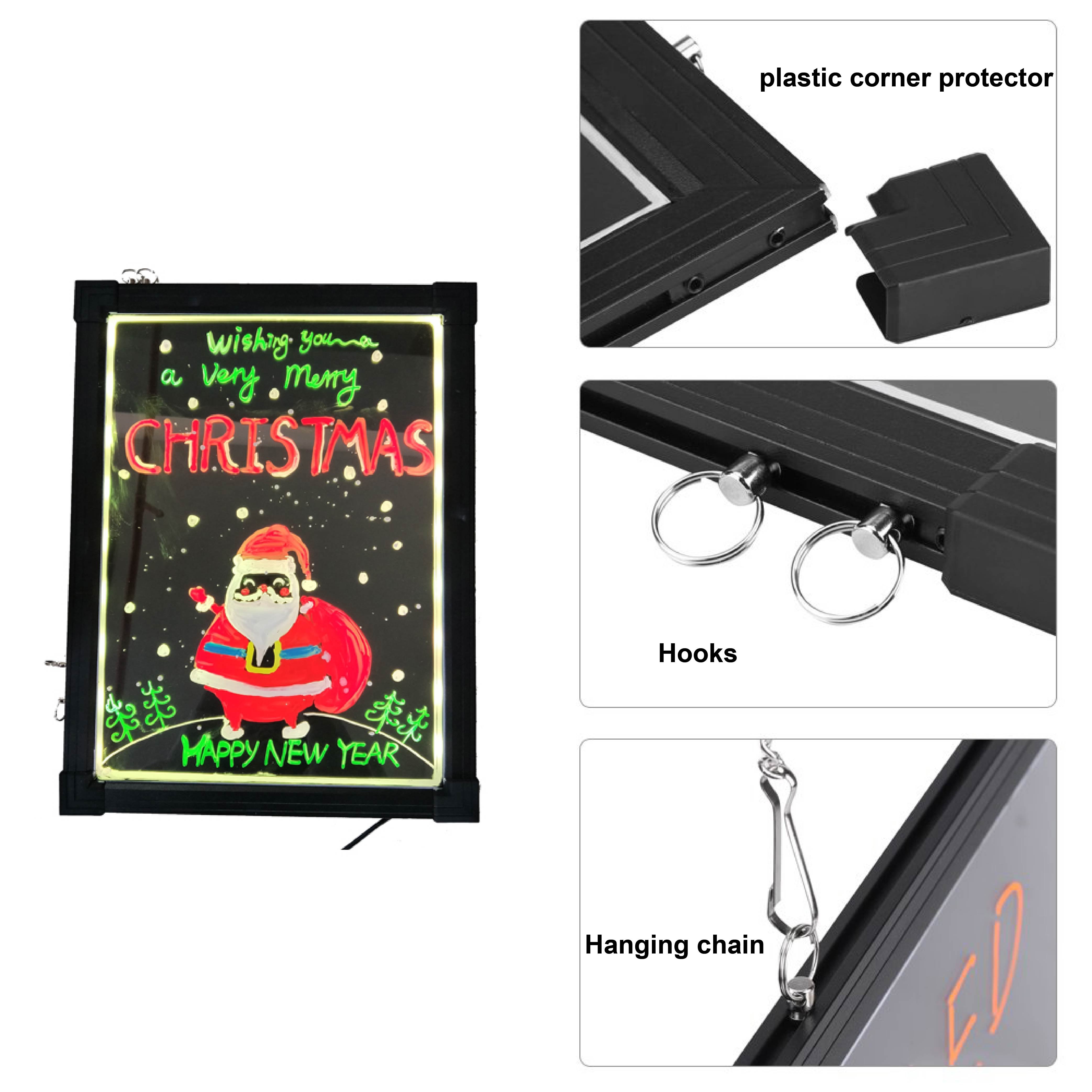 LED Illuminated Hanging Message Writing Board for shop advertising