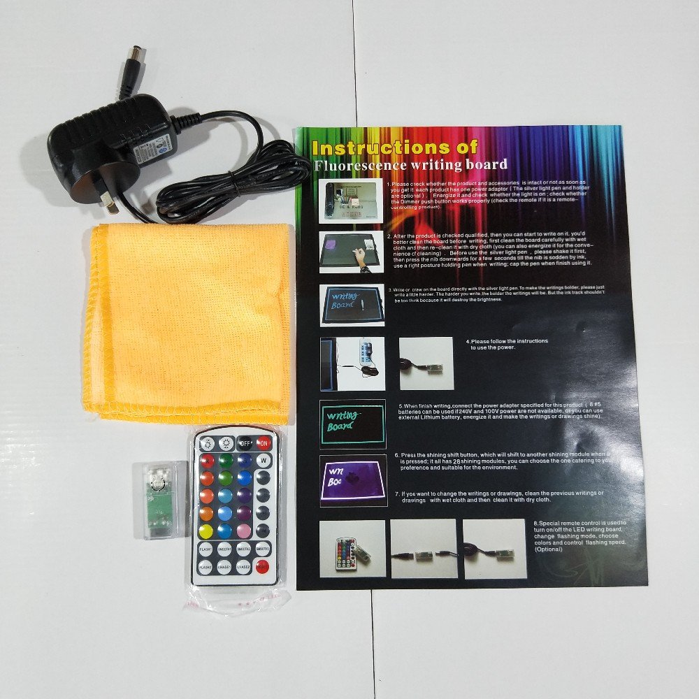 LED Illuminated Hanging Message Writing Board for shop advertising
