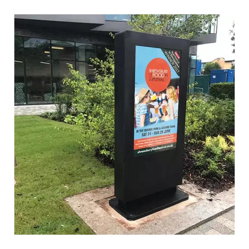 55" LCD Outdoor Kiosk Advertising Machine Outdoor Poster Board Drive Thru Menu restaurant High Brightness Advertising Screen