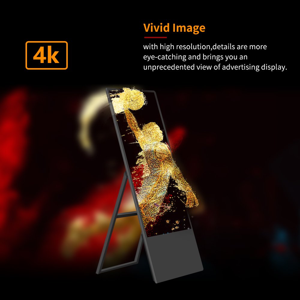 32-65 Inch Electronic Digital Totem Restaurant Menu Board 4K Vertical LCD Touch Screens Digital Signage And Display Use For KFC