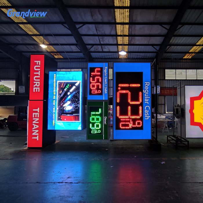 Gas station led price sign waterproof digit sign led display board