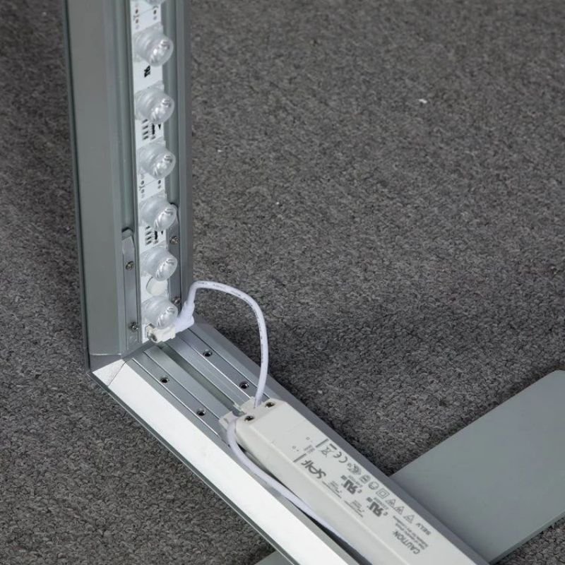 OEM ODM Vertical mobile fiber fabric portable light box led sign for board outdoor advertising business
