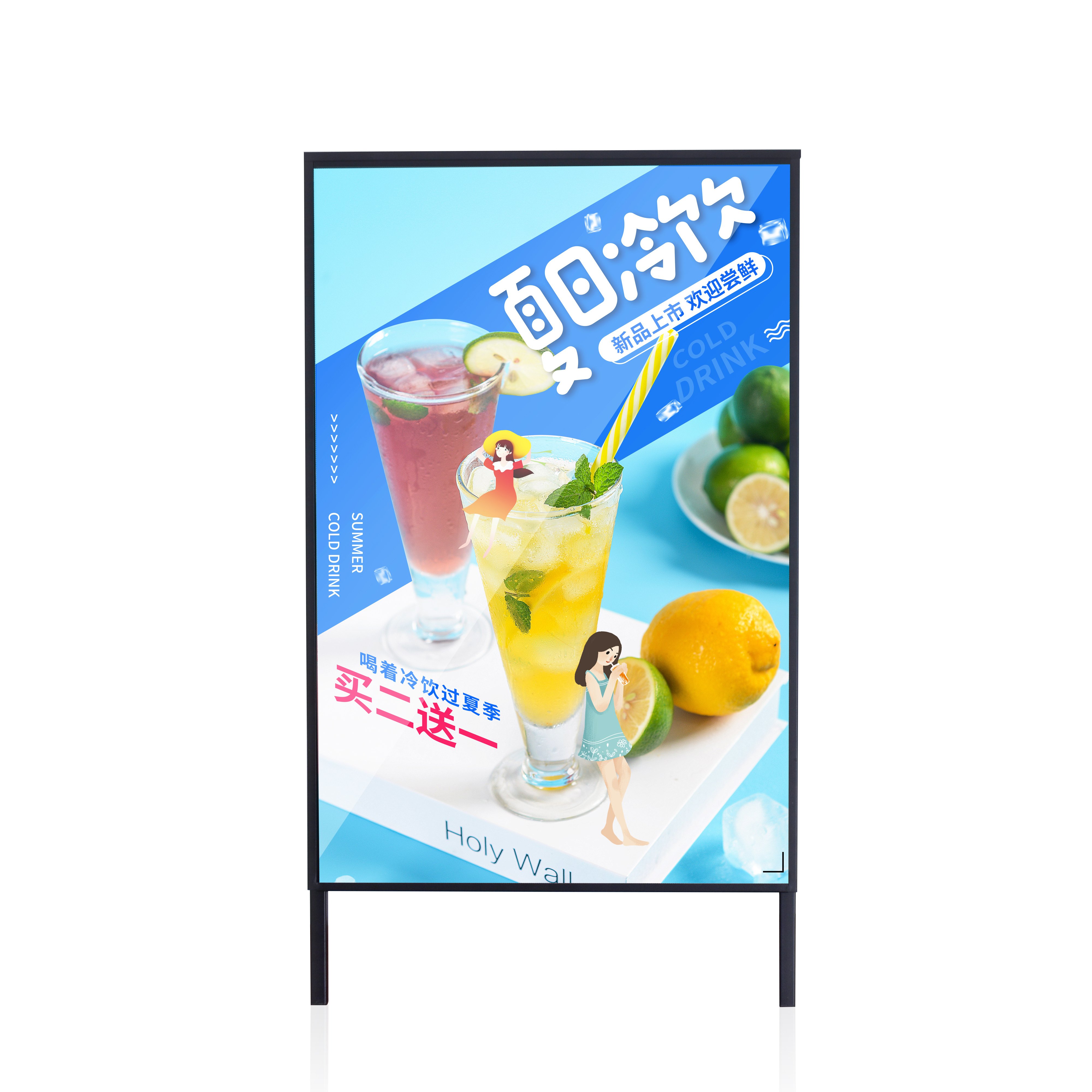 Advertising Sign Board Signs Lightbox Round Led Double Sided Acrylic Round Shape Light Box