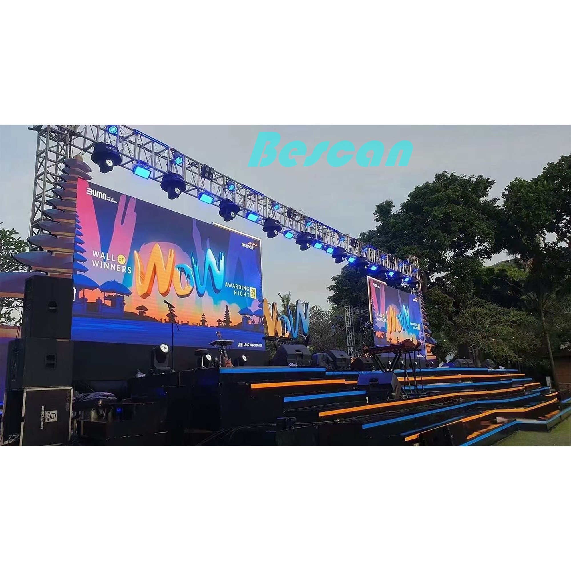 BESCAN Wholesale Hot Style P3.91 P2.976 P4.81 board rental cabinet 500x500 outdoor panel advertising screen led outdoor display