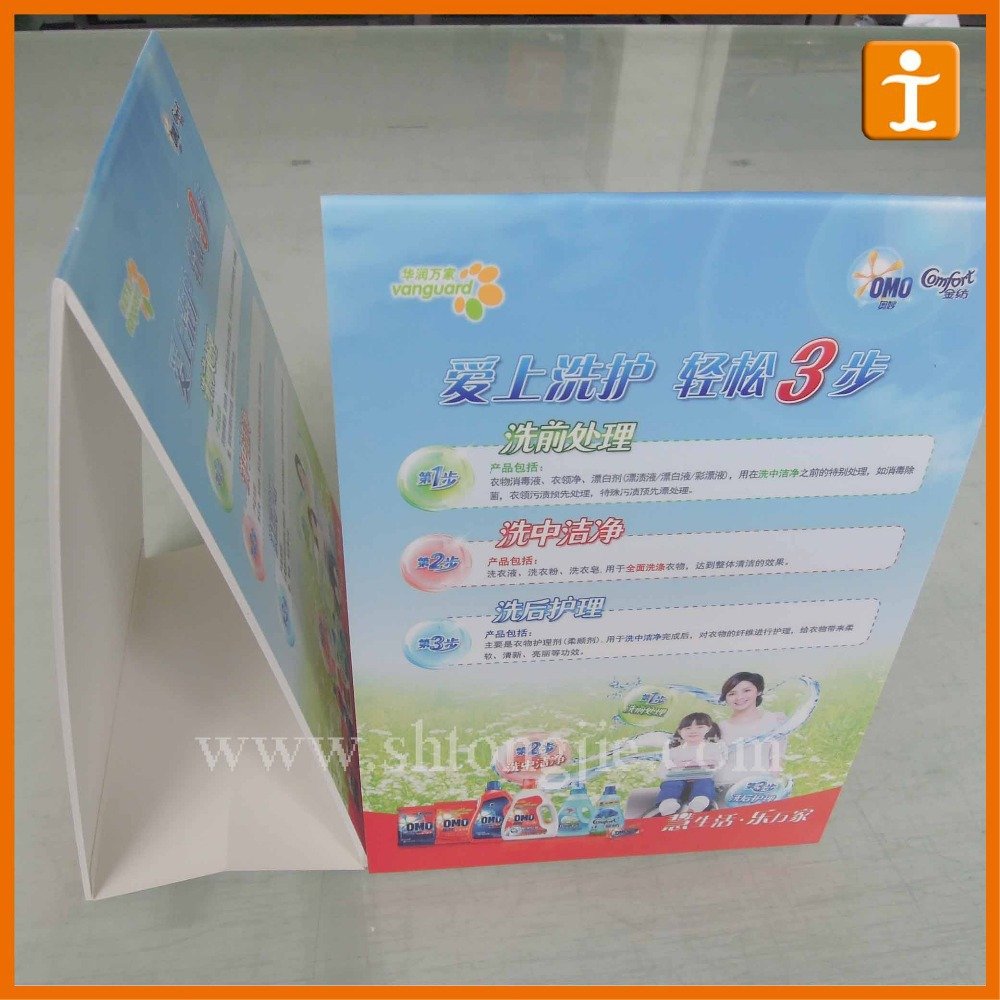 PVC Sheet Print and Die Cut display board , Advertising Table stand Billboard