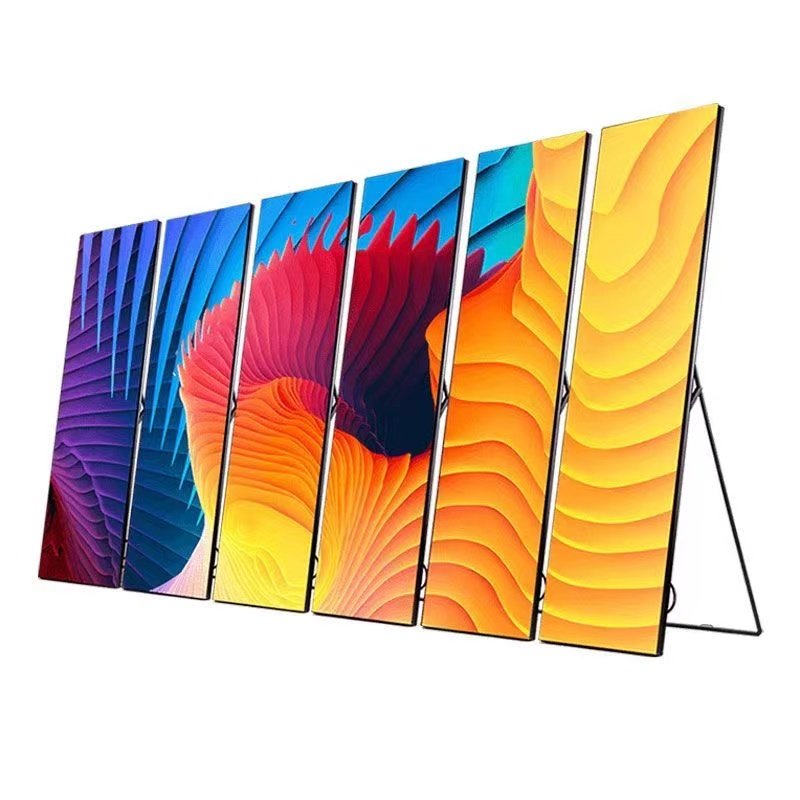 Floor standing indoor LED poster display P2.5 advertising poster screen LED standing poster wall LED clothing store display