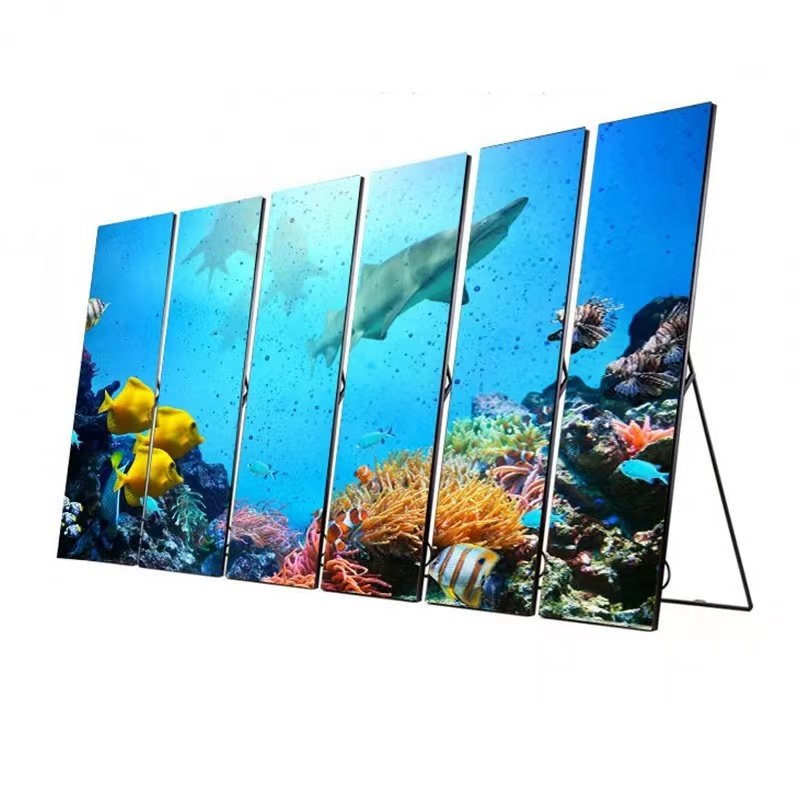 Floor standing indoor LED poster display P2.5 advertising poster screen LED standing poster wall LED clothing store display