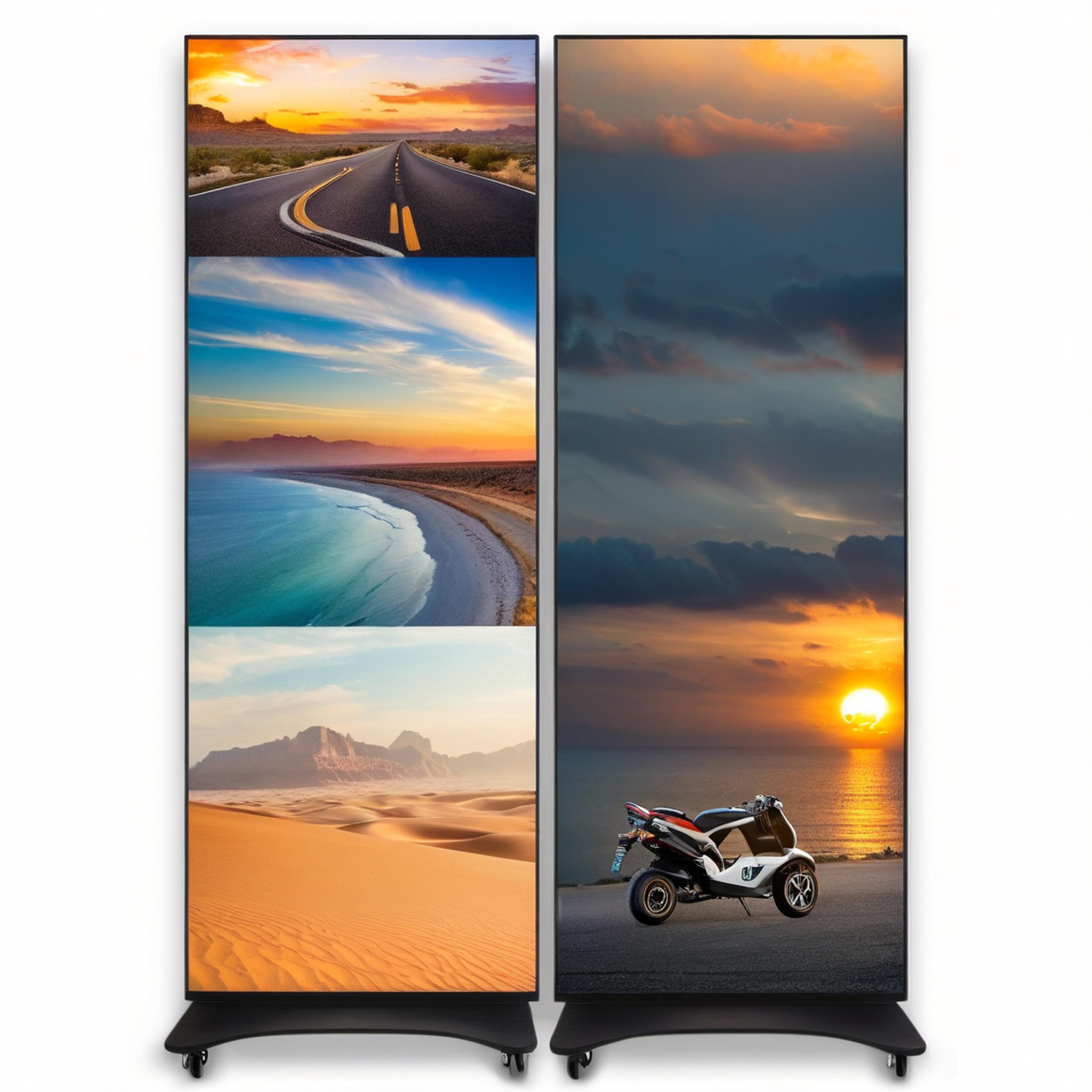 Floor standing indoor LED poster display P2.5 advertising poster screen LED standing poster wall LED clothing store display