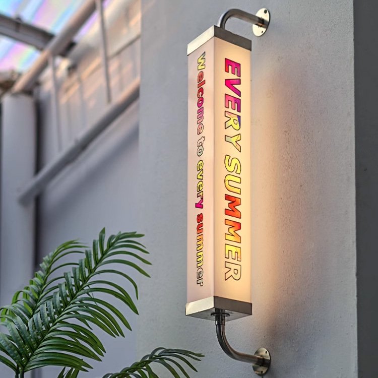 Acrylic Cube Blister Light Box Poster Outside Shop Led Illuminated Board Advertising Display Pub Salon Mark