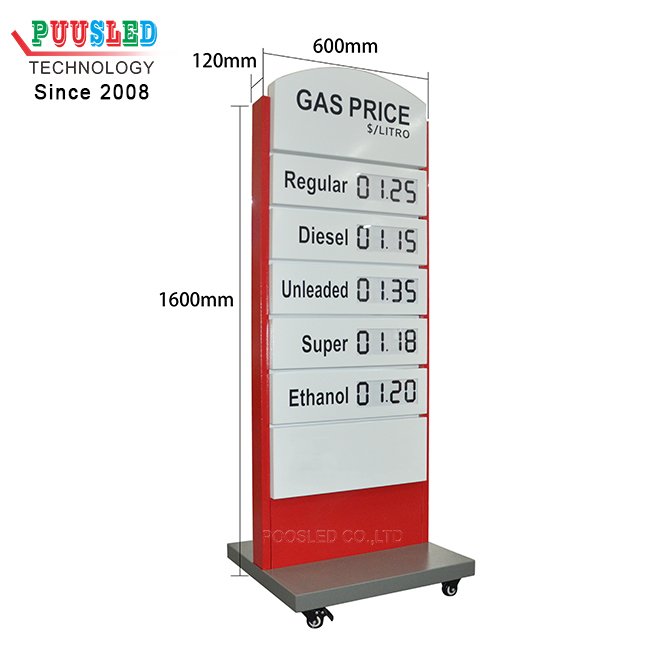 led waterproof gas station price display gas boards prices gas station led signs standing oil price sign