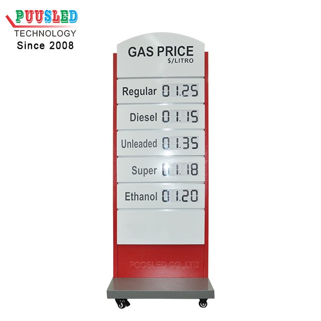 led waterproof gas station price display gas boards prices gas station led signs standing oil price sign