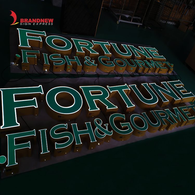 BRANDNEWSIGN Manufacturer Custom Outdoor Advertising 3d Acrylic Channel Letters Wall Logo Sign Facade Signage Letters Decoration