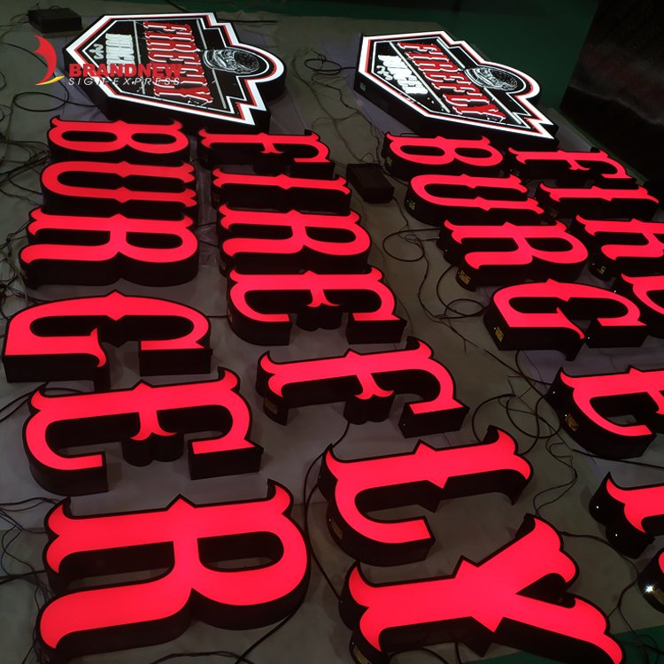BRANDNEWSIGN Manufacturer Custom Outdoor Advertising 3d Acrylic Channel Letters Wall Logo Sign Facade Signage Letters Decoration
