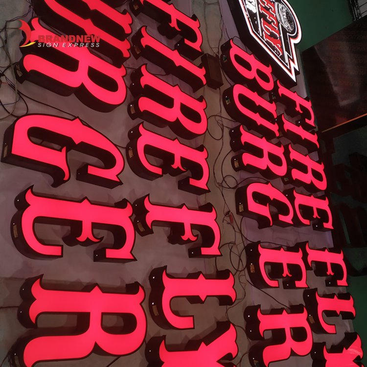 BRANDNEWSIGN Manufacturer Custom Outdoor Advertising 3d Acrylic Channel Letters Wall Logo Sign Facade Signage Letters Decoration