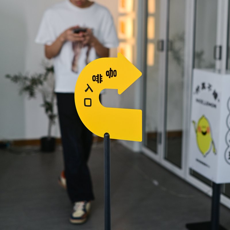 Coffee shop shop floor standing sign reminder double-sided sign advertising board customization