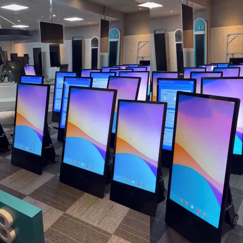43Inch Full Color Portable lcd/led screens with battery Highlight Mobile Digital Signage And Displays For Outdoor Advertising