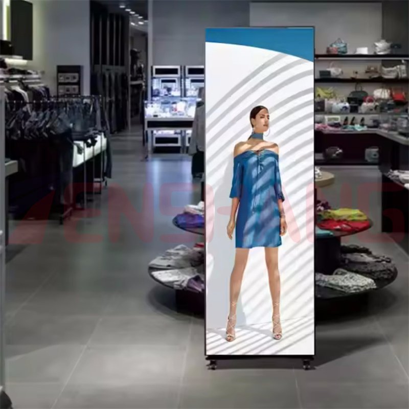 Outdoor Advertising Frameless Freestanding Stand Indoor Display Board P2.5 Poster Led Screen for Conference Restaurant Street
