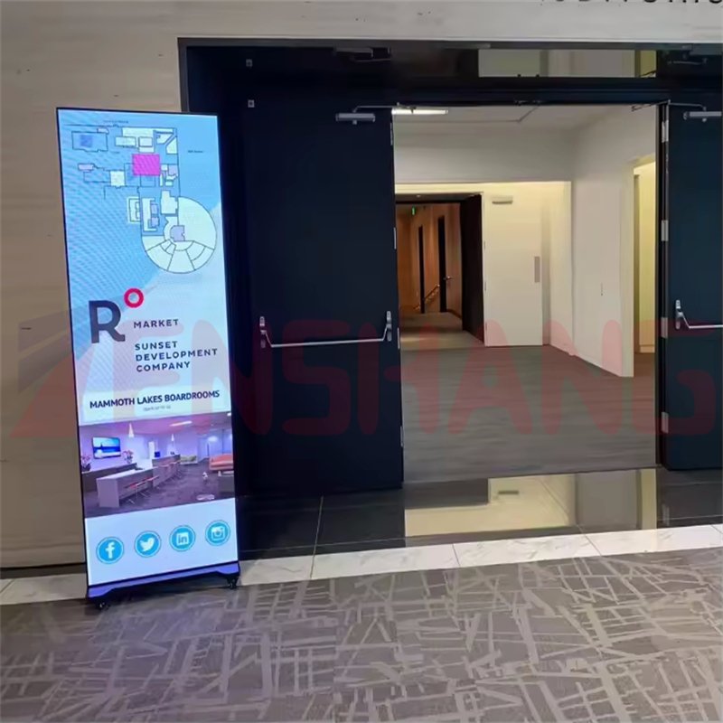 Outdoor Advertising Frameless Freestanding Stand Indoor Display Board P2.5 Poster Led Screen for Conference Restaurant Street