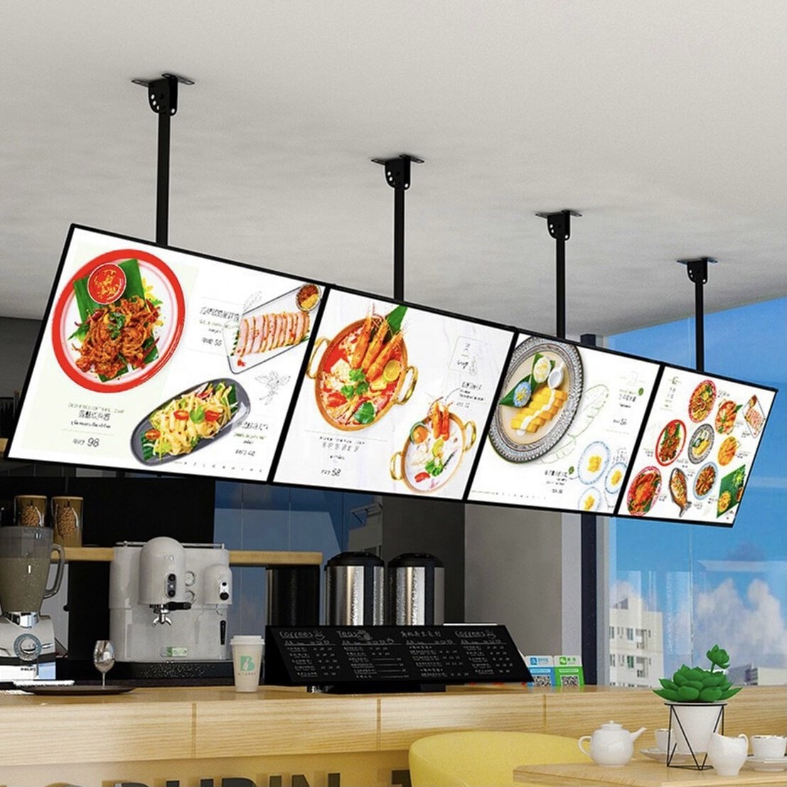 LED Aluminum Profile Brightness Hanging Fast Food Menu Light Box Poster Display Backlit Magnetic LED Light Box For Advertising