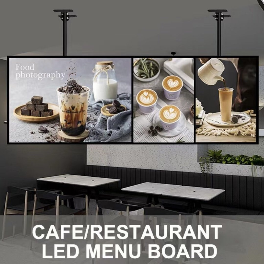LED Aluminum Profile Brightness Hanging Fast Food Menu Light Box Poster Display Backlit Magnetic LED Light Box For Advertising