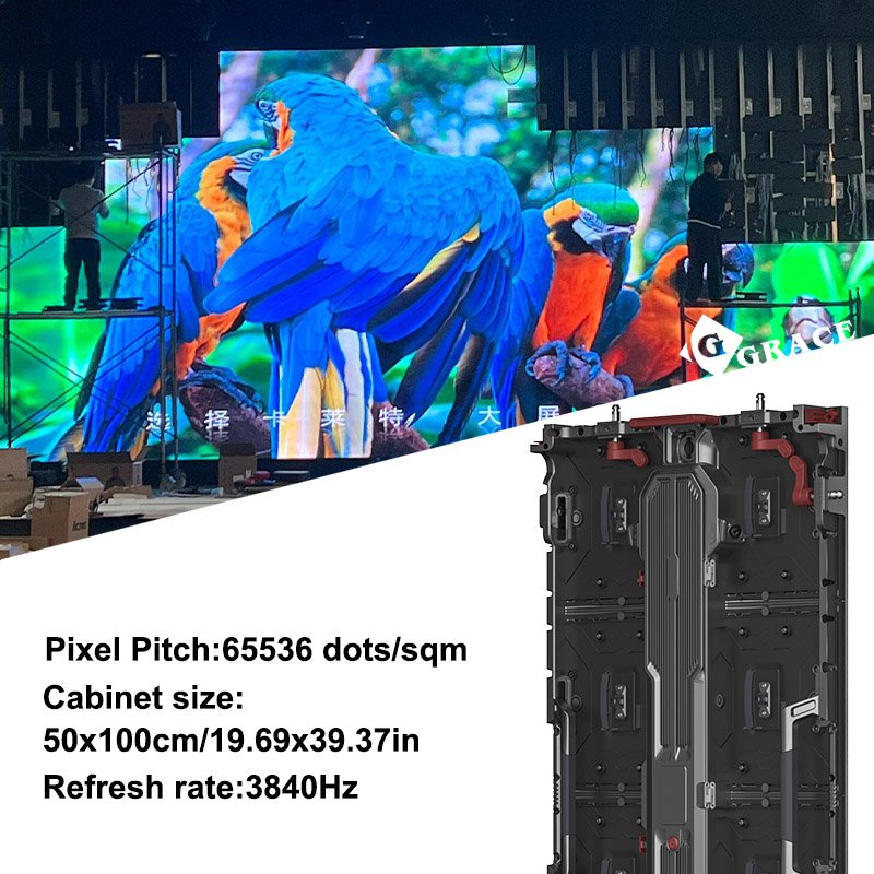 Igracelite LED Stage Backdrop P3.91 Indoor LED Screen Front Maintenance 500x1000mm Giant Led Screen Panel