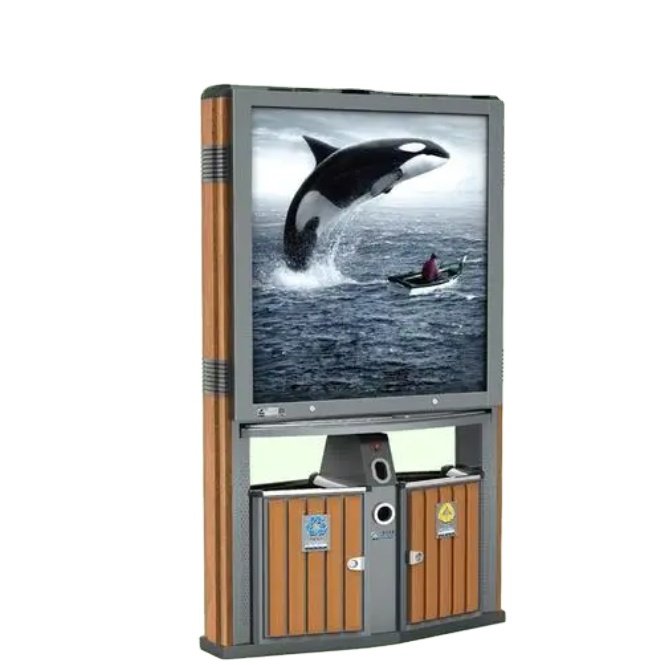 Double Side Standing Advertisement Board for Street Road Solar Power System illuminated sign LED Light Box