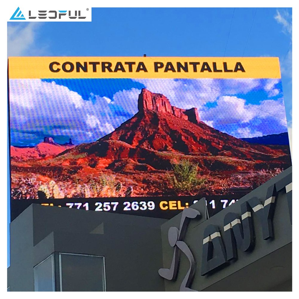 Iron Exterior LED Sign Board LED Advertising Giant Screens Outdoor Matrix Double Sided Display Screen