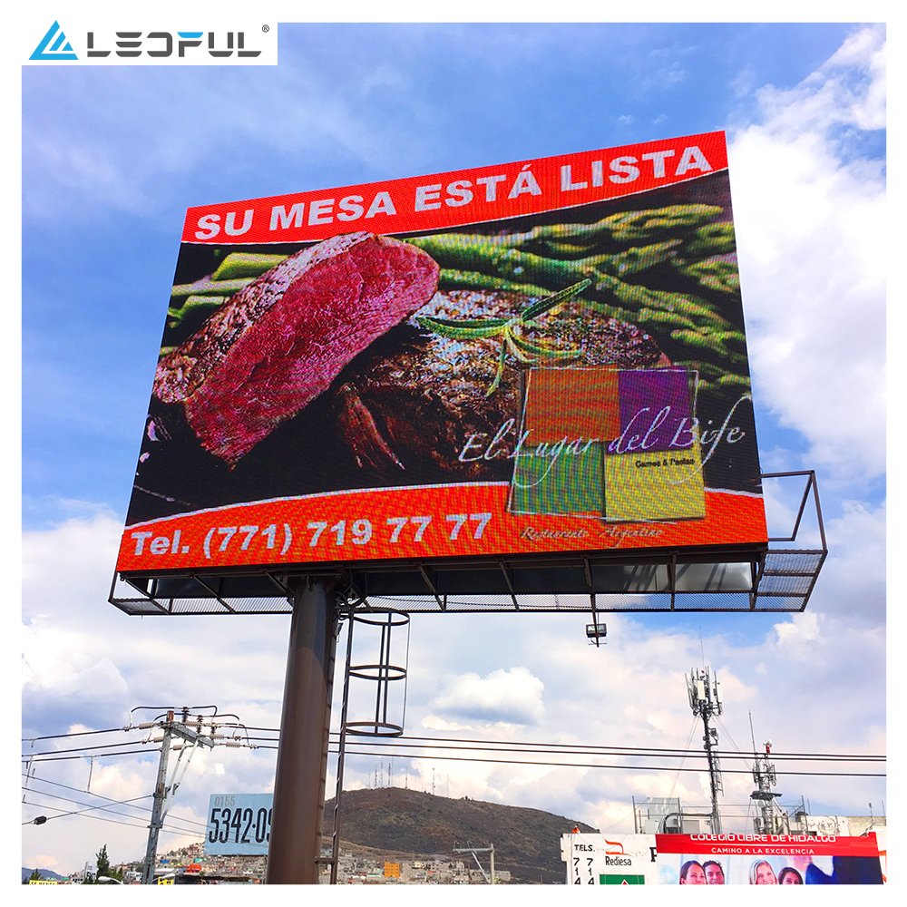 Iron Exterior LED Sign Board LED Advertising Giant Screens Outdoor Matrix Double Sided Display Screen