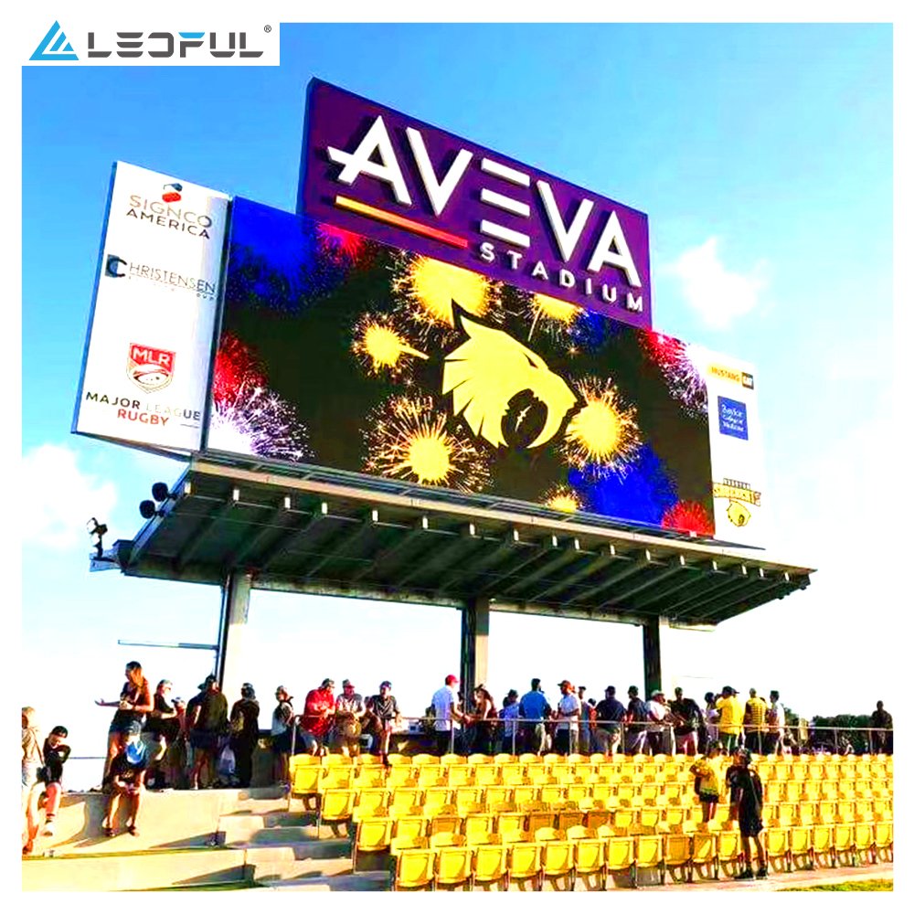 Iron Exterior LED Sign Board LED Advertising Giant Screens Outdoor Matrix Double Sided Display Screen