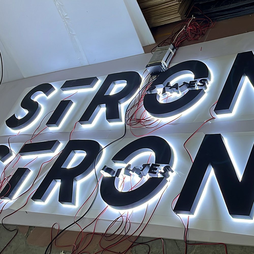 Custom Store Outdoor Logo Giant Lights Up Letter Ultrathin Smoke Shop 3d Electronic Advertising Led Signs Board For Business