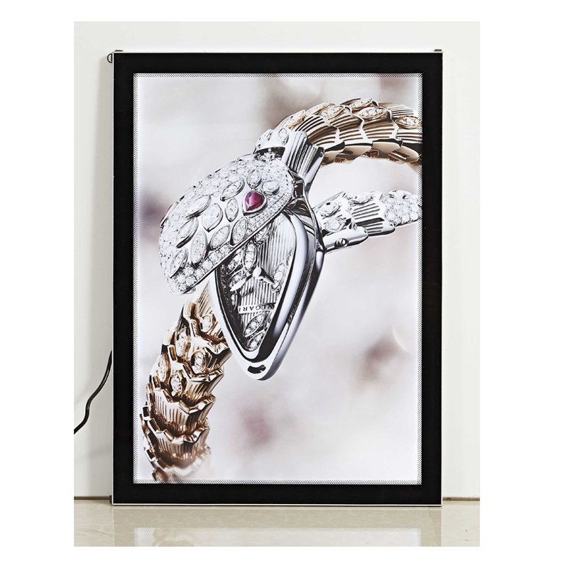 Advertising Light Box Frame Light Poster Frames LED Magnetic Black Magnetic Acrylic Panels