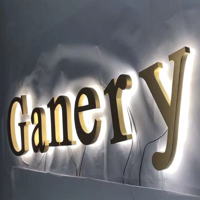 Backlit Stainless Steel Led Letter Sign Alphabet Signage Shop Led Sign With Acrylic Board