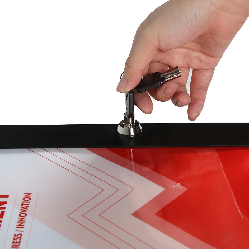A0 A1 A2 A3 A4 Advertising Boards mitred corner aluminum Picture snap frames with lock lockable poster frame