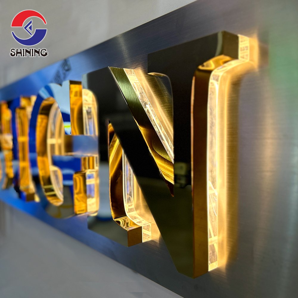 Shining Sign 3D letter Custom Acrylic Crystal Letters Backlit Signs Outdoor Advertising Business Logo